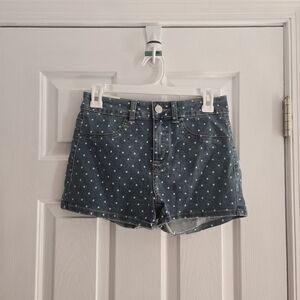 Polka Dot Denim Women's Shorts NWT